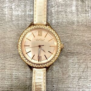 Caravelle rose gold watch  